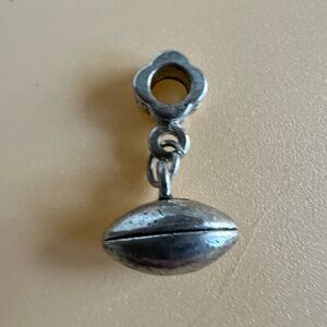 🧡10/$10 Silver Football Charm Pendant